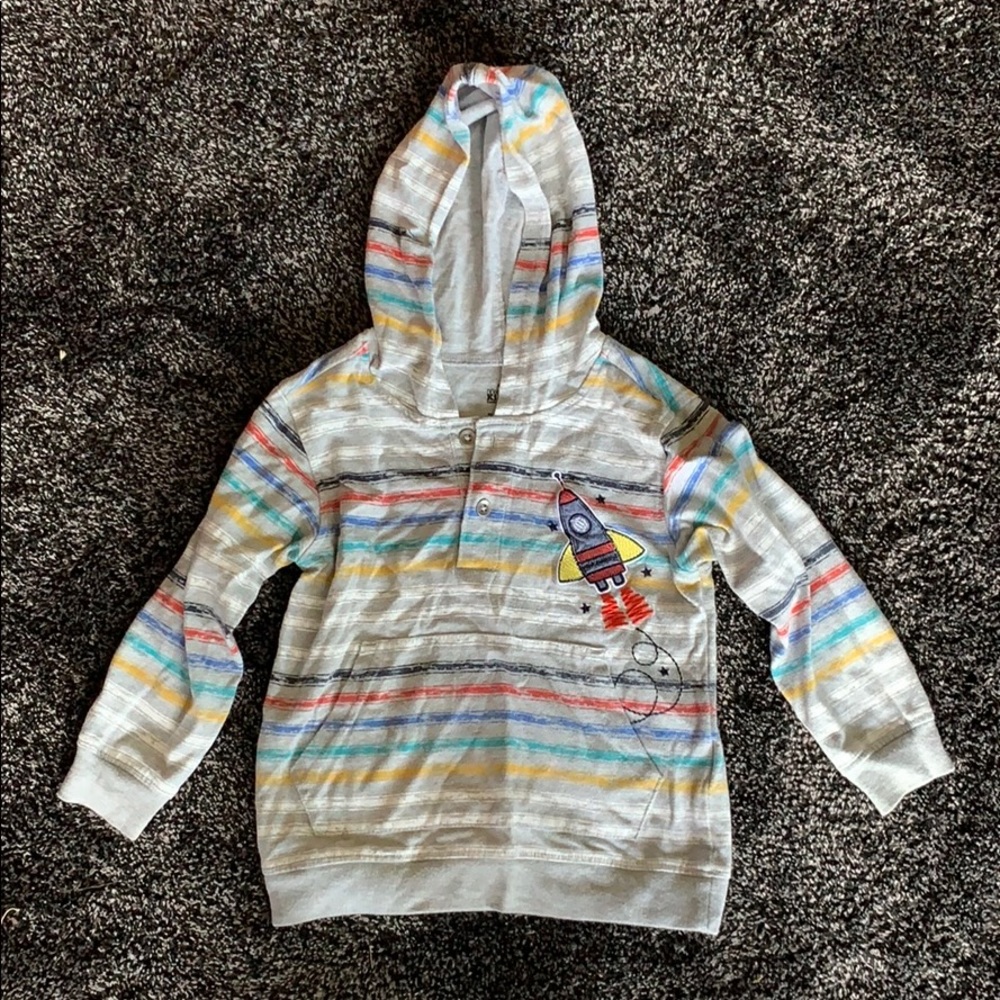 Stripped Space Hooded Sweatshirt